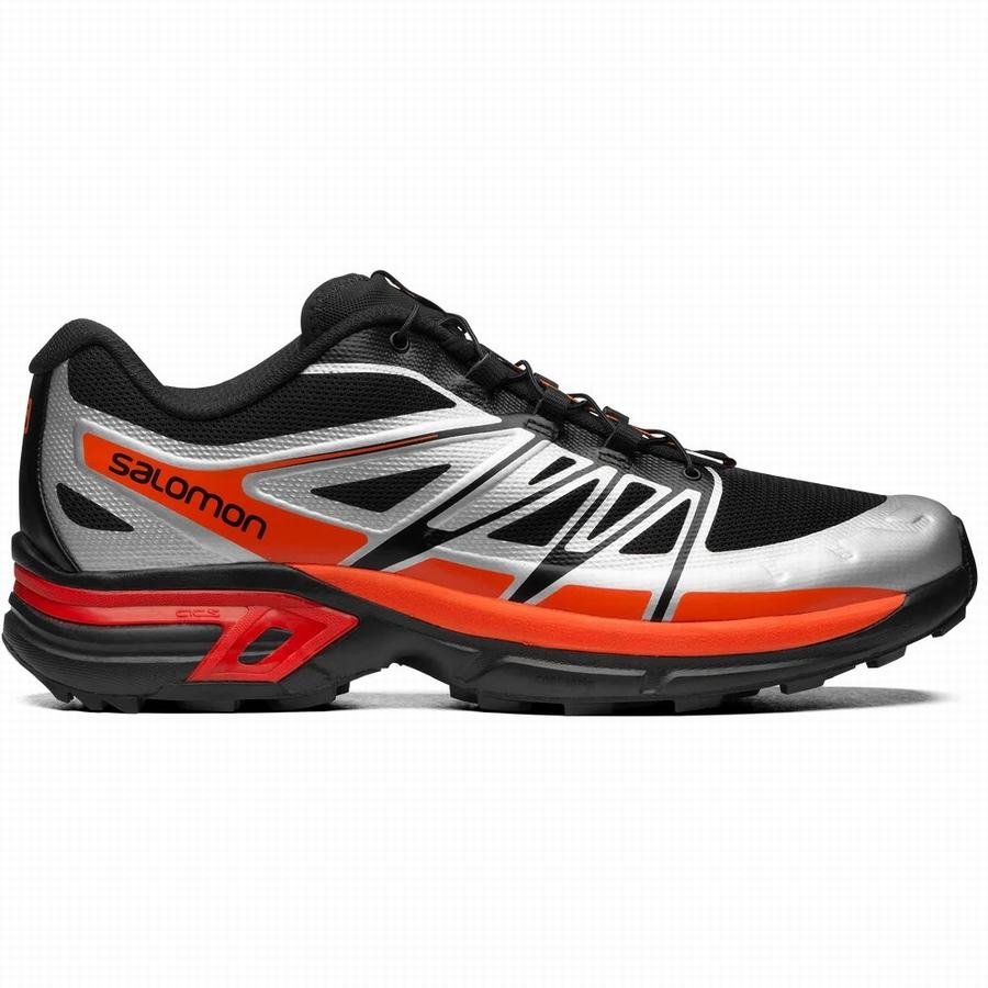 Salomon Xt-wings 2 Adidasi Alergare Trail Barbati Negrii/Argintii/Portocalii (OKA3831TW)